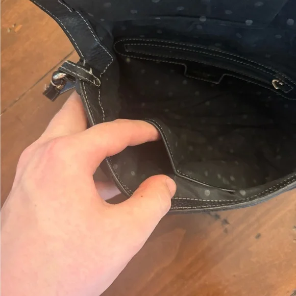 Kate Spade Pebbled Leather Shoulder Bag - Black USED - Picture 9 of 12